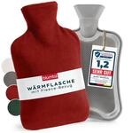 Blumtal Premium W&auml;rmflasche mit Bezug Fleece - W&auml;rmeflasche aus verwendungssicherem