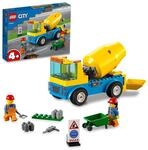 LEGO 60325 City Starke Fahrzeuge Betonmischer, LKW-Spielzeug mit Baustelle,