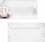 SIGEL DU178 Briefumschl&auml;ge Weihnachten, mit festlichem Kerzenmotiv, DIN lang, 50