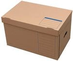 Elba Archivbox tric System, mit Klappdeckel und Tragegriffen, braun, 10 St&uuml;ck