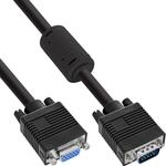 InLine 17705B S-VGA Verl&auml;ngerung, 15pol HD Stecker / Buchse, schwarz, 0,5m