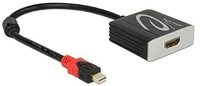 DeLock Adapterkabel Mini Displayport 1.2 Stecker > HDMI 2.0 Buchse Schwarz 4K 60Hz