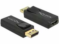 Delock 65571 Adapter Displayport 1.2 Stecker > HDMI Buchse 4K Passiv schwarz,