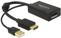 DELOCK Adapterkabel HDMI-A Stecker > Displayport 1.2 Buchse schwarz