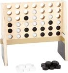 small foot Vier in einer Reihe "Gold Edition" aus Holz, moderner Spielklassiker f&uuml;r