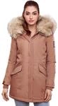 Navahoo Damen Winter Jacke Parka Mantel Winterjacke warm Kunstfell Premium B669