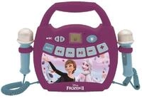 Lexibook, Die Eisk&ouml;nigin, Tragbarer Karaoke-Digitalplayer f&uuml;r Kinder, Mikrofone,