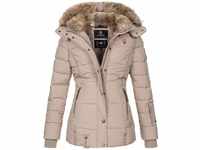 MARIKOO warme Damen Winter Jacke Winterjacke Steppjacke gefüttert Kunstfell...