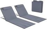 Outsunny Strandmatte, 2er Set, Faltbare Strandmatratze, Sonnenmatte, 5-stufige H&ouml;he,
