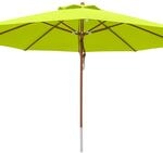 anndora&reg; Sonnenschirm Marktschirm Holz Gartenschirm &oslash; 4 m rund - mit Winddach