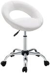 Duhome Drehstuhl mit Rollen, Rollhocker Kunstleder Drehhocker Schminktisch Hocker mit