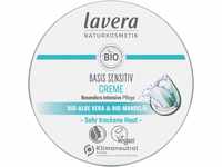 lavera Basis Sensitiv Allzweckcreme - intensive Pflege für trockene Haut - Bio-Aloe