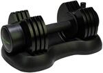 Tunturi Selector Dumbbell, verstellbare Kurzhantel mit bis zu 12,5kg, 2,5kg Schritten