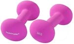 Tunturi 2er Set Kurzhantelset, Fitnessset, 3 kg, Bunte Kurzhanteln mit Neoptren