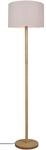 Trio Leuchten Stehleuchte Korba 401200101, Holz natur, Stoffschirm wei&szlig;, exklusiv