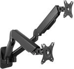 LogiLink BP0146 - Monitorwandhalterung 2-Fach, 17 32", Gasdruckfeder, 90 540 mm,