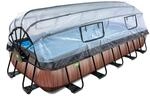 Pool Wood 540x250cm mit Abdeckung und Sandfilterpumpe