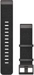 Garmin QuickFit 22 Uhrenarmband Jacquard Weave Nylon Armband Meliert Schwarz