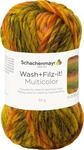 Schachenmayr Wash+Filz-it! Multicolor 9812943-00255 Curry Handstrickgarn, Filzgarn,