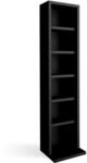 Vicco Cd-Regal, Schwarz, 21 x 91.8 cm, mit h&ouml;henverstellbaren Einlegeb&ouml;den zur