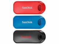 SanDisk Cruzer Snap USB 2.0 Flash-Laufwerk 32 GB 3er-Pack (Schlüsselanhänger-Ring,