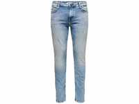 Herren O&S Slim Fit Jeans Basic Hose Denim Pants ONSLOOM Stretch Tapered Trousers,