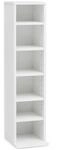 Wohnling CD-Regal 21x20x90 cm Holz Wei&szlig;, B&uuml;cherregal Schmal