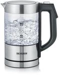 SEVERIN Digitaler Mini Glas Wasserkocher, kompakter Wasserkocher mit