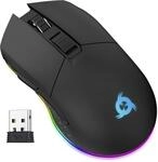 KLIM Blaze - Wiederaufladbare kabellose RGB Gaming Maus - NEU - Hochpr&auml;ziser Sensor