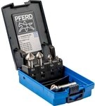 PFERD TOOLS HSS-E Co5 Kegel-/Entgratsenker-Set, 5-tlg. | 90&deg;, &Oslash; 6,3-25,0 mm, DIN