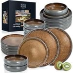 Moritz & Moritz Steingut Geschirr Set 6 Personen 18-tlg - Geschirrset 6 Personen