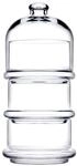 PASABAHCE 488854 Patisserie Basic Set 3 stapelbare Beh&auml;lter mit Kuppel, Glas,