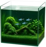 Nano Aquarium W&uuml;rfel Garnelen Aquarium 35 Mini Terrarium Nagarium Terrarium Glas