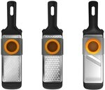 Fiskars Gem&uuml;sehobel und -reiben-Set, 3-teilig, Metall/Kunststoff, Functional Form,