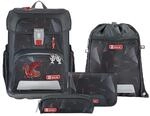 Step by Step Schulranzen-Set Cloud Dragon Drako, 5-teilig, schwarz-rot,