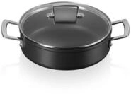 LE CREUSET Aluminium-Antihaft Schmorpfanne mit Glasdeckel, 28 cm, 51113280010500