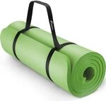 TRESKO&reg; Yogamatte Rutschfest & Gepolstert mit Tragegurt 185x60 & 190x100 cm 