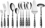 GR&Auml;WE Besteckset, N&uuml;rnberg, 36-teilig, 6 Personen, Edelstahl, schwarzer Griff,