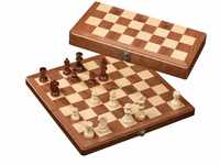 Philos 2626 - Schach, Schachspiel, Schachkassette Walnuss groß, Feld 42 mm,
