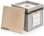 Betonfeuer&reg; - DAS ORIGINAL | Modell 'Fuego' | 17x17x17cm mit Dauerdocht | Premium