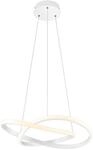 Reality Leuchten LED Pendelleuchte Course R32051131, Metall Wei&szlig; matt, inkl. 27 Watt