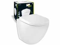 'aquaSu® Spülrandloses Wand WC aCobo +5 cm mit WC-Sitz, Komfort-Erhöhung: 5...