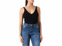 Urban Classics Damen Ladies Rib Knit Top T-Shirt, Black, 4XL