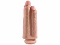 King Cock Pene Doble"Two Cocks One Hole" Color Natural 9"