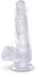 King Cock 6" Cock with Balls, Clear, 6 Zoll