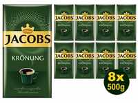 JACOBS Filterkaffee Krönung 8 x 500g Pulver-Kaffee gemahlen Röstkaffee