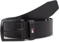 Tommy Hilfiger Herren G&uuml;rtel Denton Matte 3,5 cm Lederg&uuml;rtel, Schwarz (Black), 110