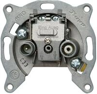 Kopp 923900180 Antennensteckdosen-Sockel TV/RF, 2 Ausg&auml;nge