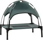 PawHut Erh&ouml;htes Hundebett mit Baldachin, Haustierbett, Hundeliege Outdoor mit Dach,