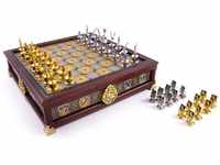 The Noble Collection Quidditch Chess Set Silver & Gold Plated